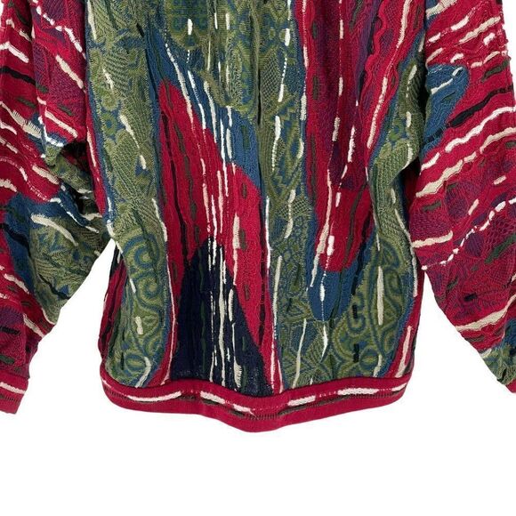 Coogi Australia 100% Mercerised Cotton Relaxed Fit Colorful Sweater Medium - Picture 7 of 10